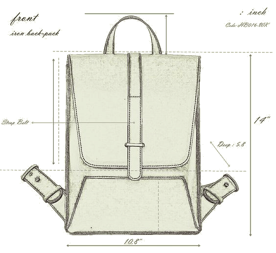 sketch backpack leather