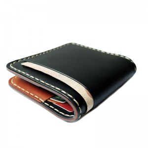Simone BT Wallet Handmade กระเป๋าสตางค์ผู้ชาย เย็บมือ สีดำสลับสีน้ำตาลแทน หนังฟอกฝาด Simone BT Wallet Handmade กระเป๋าสตางค์ผู้ชาย เย็บมือ สีดำสลับสีน้ำตาลแทน หนังฟอกฝาด