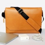 Messenger Macbook Smart Satchel Caramel Color  กระเป๋าสะพายข้างหนังแท้ กระเป๋าเอกสาร ทำงาน 