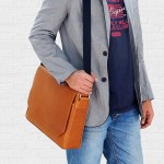 Messenger Macbook Smart Satchel Caramel Color  กระเป๋าสะพายข้างหนังแท้ กระเป๋าเอกสาร ทำงาน 