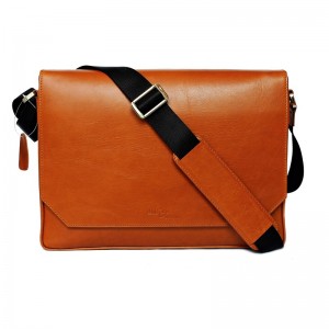 Messenger Macbook Smart Satchel Tan Brown Color กระเป๋าสะพายข้างหนังแท้ กระเป๋าเอกสาร ทำงาน