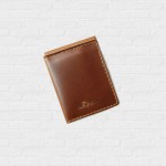 กระเป๋าสตางค์ ผู้ชาย แบบ Money Clip Wallet V.2  Card Slide  Handmade