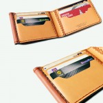 Z. Wallet Saddle Tan 2-Tone  Money Clip Bi-fold V3.1 Handmade กระเป๋าสตางค์สำหรับผู้ชาย