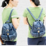 กระเป๋าเป้ หนังแท้ สีน้ำเงิน สำหรับผู้หญิง Navy Blue Backpack กระเป๋าเป้ เนื้อนุ่ม ไซส์เล็ก