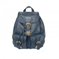 กระเป๋าเป้ หนังแท้ สีน้ำเงิน สำหรับผู้หญิง Navy Blue Backpack กระเป๋าเป้ เนื้อนุ่ม ไซส์เล็ก