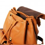 กระเป๋าเป้ ใบเล็ก Calfskin Salmon Bucket style Backpack 