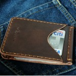 Money Clip Wallet Rusty Dark Brown กระเป๋าสตางค์ หนังแท้เย็บมือ กระเป๋าสำหรับผู้ชาย 