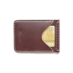 Money Clip Wallet handmade Rusty Red Color กระเป๋าสตางค์หนังแท้ สำหรับผู้ชาย เย็บมือ