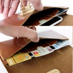 กระเป๋าเงิน แบบผู้หญิง Minimal Wallet ferro di cavallo Design ใบยาว หนังแท้ สำหรับผู้หญิง