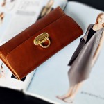 กระเป๋าเงิน แบบผู้หญิง Minimal Wallet ferro di cavallo Design ใบยาว หนังแท้ สำหรับผู้หญิง