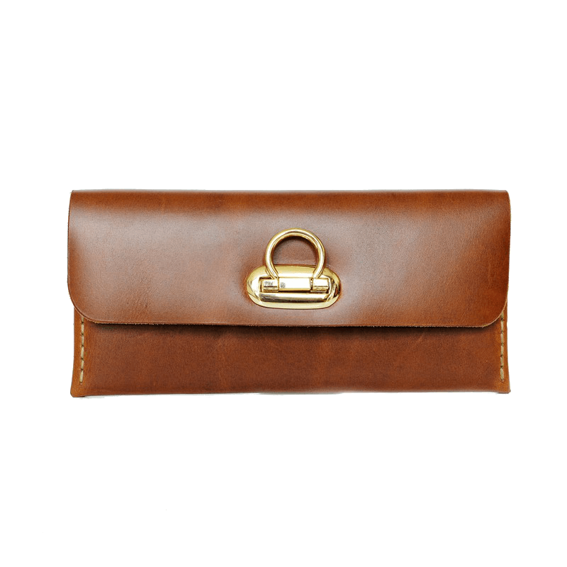 กระเป๋าเงิน แบบผู้หญิง Minimal Wallet ferro di cavallo Design ใบยาว หนังแท้ สำหรับผู้หญิง