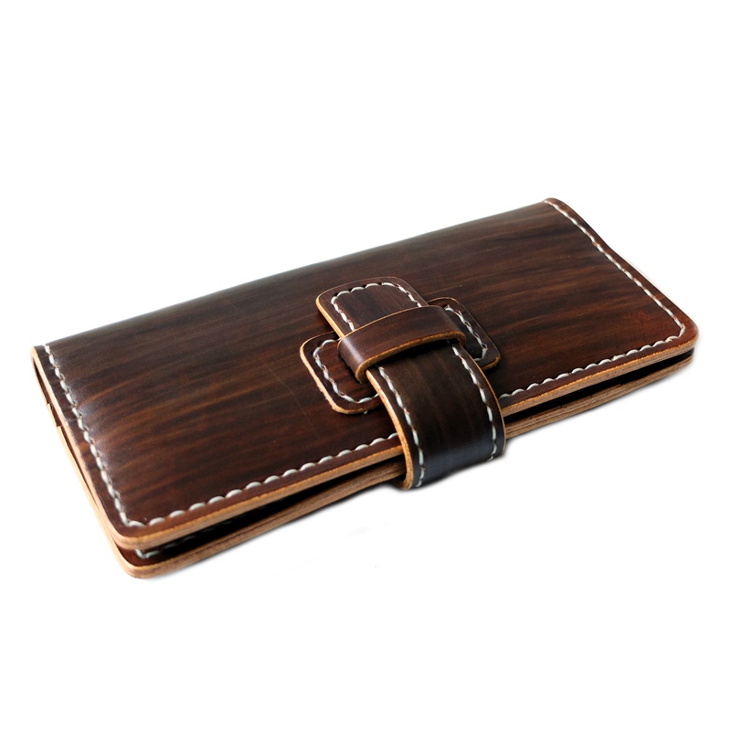 กระเป๋าสตางค์หนังแท้ ฟอกฝาด Long Wallet Timber Retro V.1 Handmade