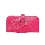 กระเป๋าหนังจระเข้แท้ Wallet Paddock Crocodile Pink-2 