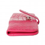 กระเป๋าหนังจระเข้แท้ Wallet Paddock Crocodile Pink-2 