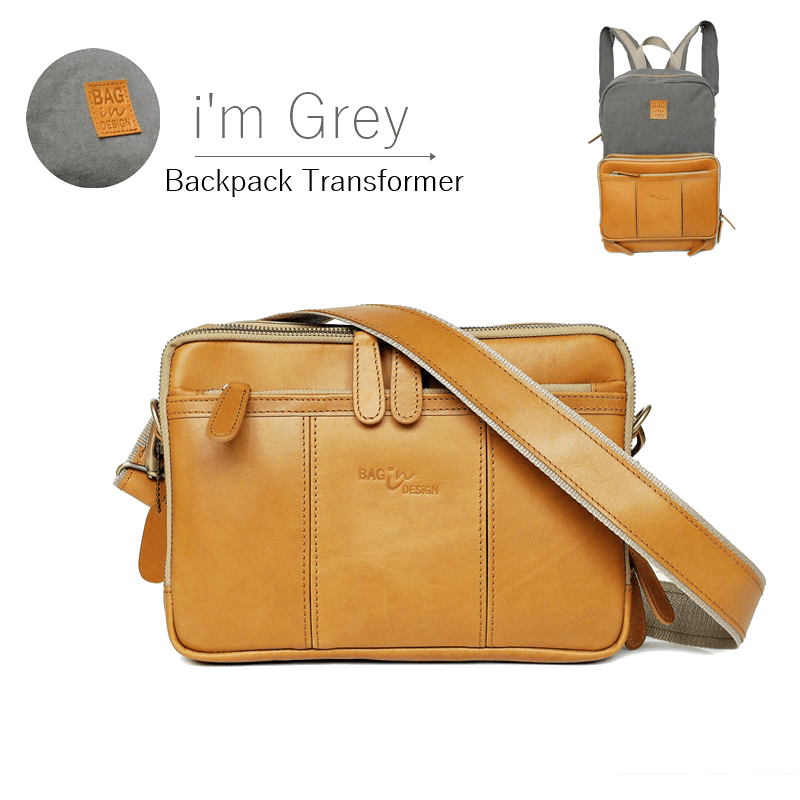 กระเป๋าเป้  แปลงร่างได้ Backpack i'm Grey 
